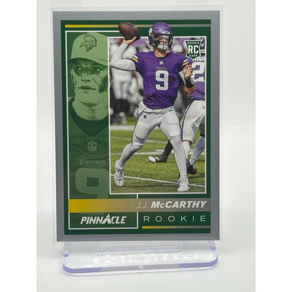2024 Panini Pinnacle Encore JJ McCarthy Rookie Silver 32/150 SP Minnesota Viking - Picture 1 of 2